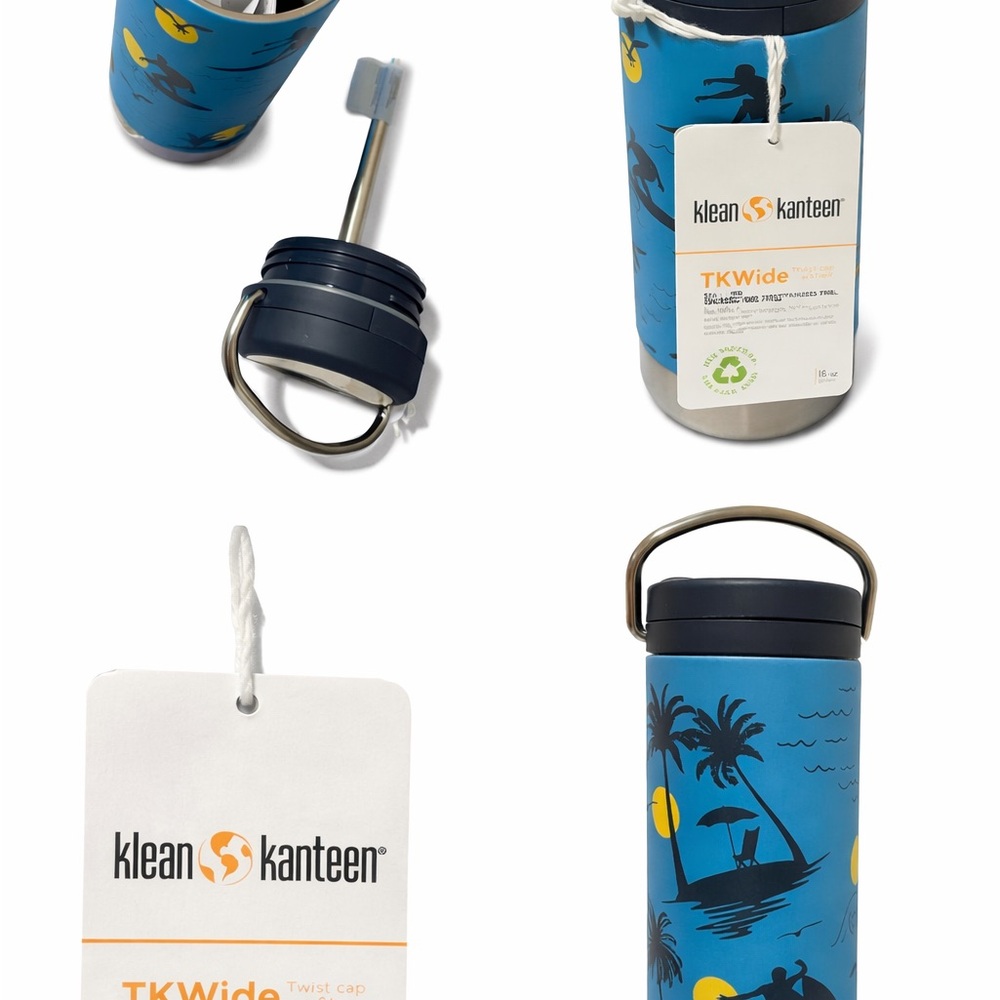Klean Kanteen TKWide Blue Tropical Insulated Bottle